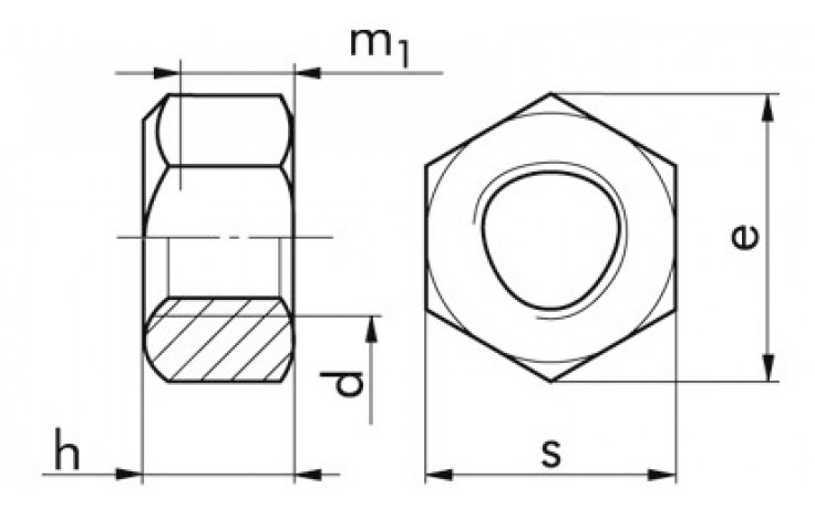 Sechskantmutter mit Klemmteil DIN 980V - I10I - Zinklamelle silber - M16 X 1,5