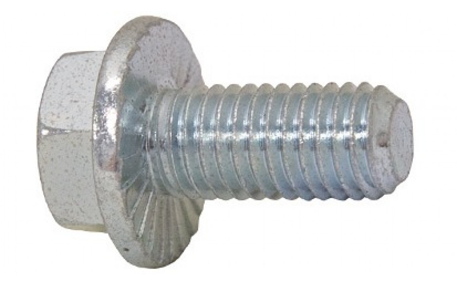 RECA Sechskant-LOCK-Schraube mit Flansch - 8.8 - verzinkt blau - M12 X 25