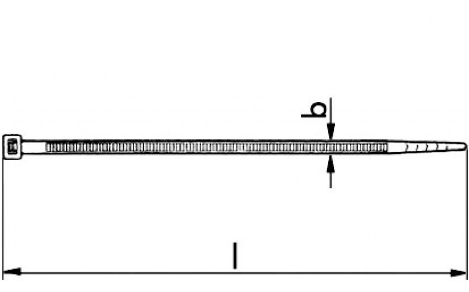 Kabelbinder - natur - 140 X 3,5 mm (L x B)