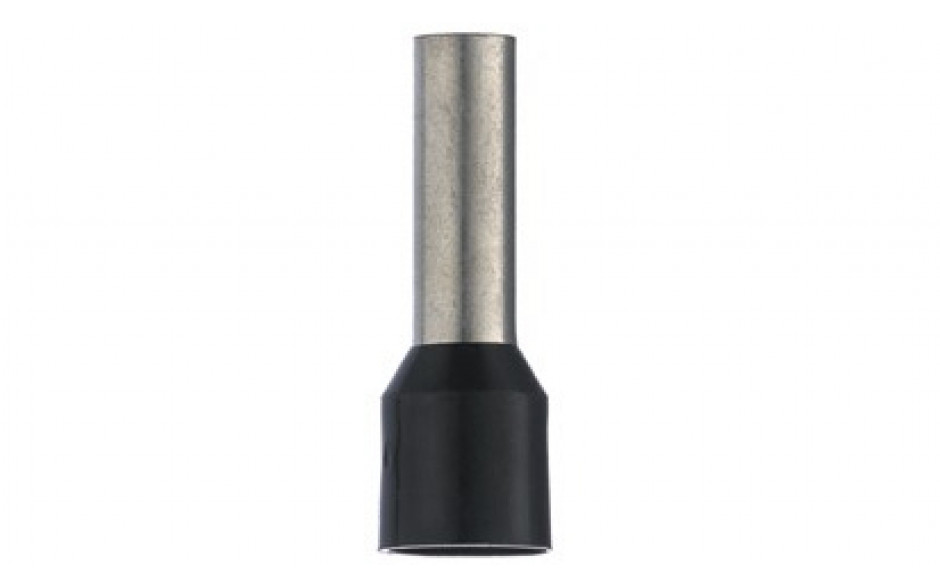Aderendhülsen isoliert - schwarz - für Kabelquerschnitt 6 mm² - Länge 20 mm