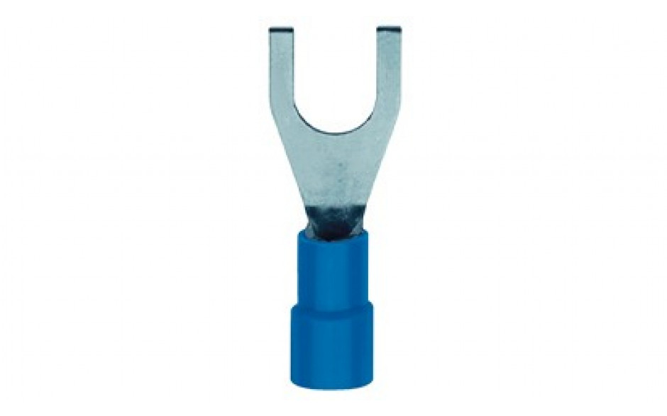 Gabelkabelschuh M4 blau für Kabelquerschnitt 1,5-2,5 mm² isoliert