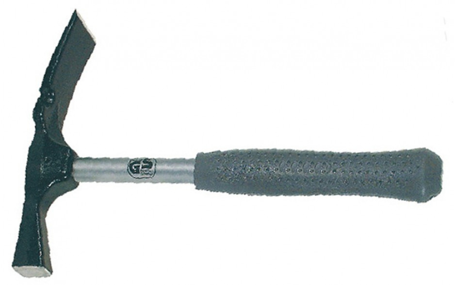 Maurerhammer, mit Stahlrohrstiel und Kunststoffgriff, Gewicht 750 g