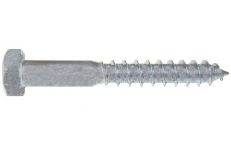 Sechskant-Holzschraube DIN 571 - Stahl - feuerverzinkt - 10 X 60