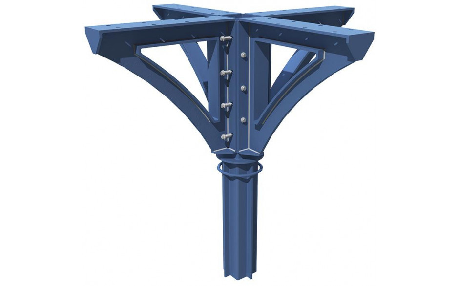 Lindapter® Hollo-Bolt mit Sechskantschraube Typ HB - Stahl - verzinkt blau - M10 X 55 - HB10-1