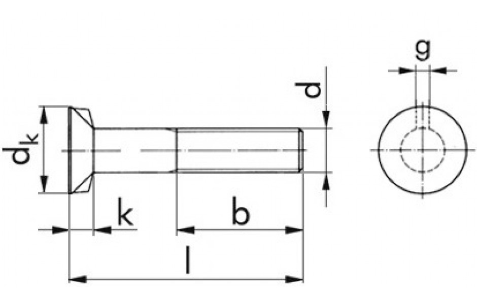 Senkschraube DIN 11014 - 10.9 - blank - M12 X 70