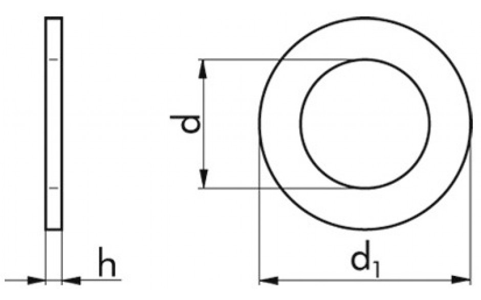 Scheibe ISO 7089 - 200HV - Stahl - feuerverzinkt - M10=10,5mm