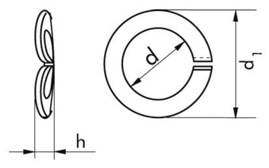 Federring DIN 128A - A4 - M24=24,5mm