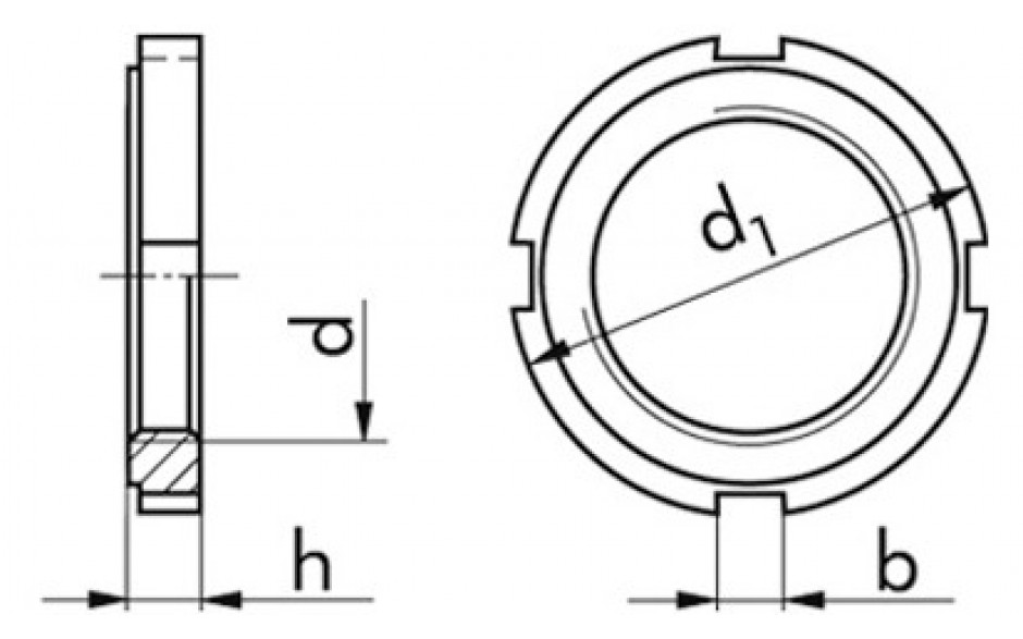 Nutmutter DIN 1804W - 14H - blank - M20 X 1,5