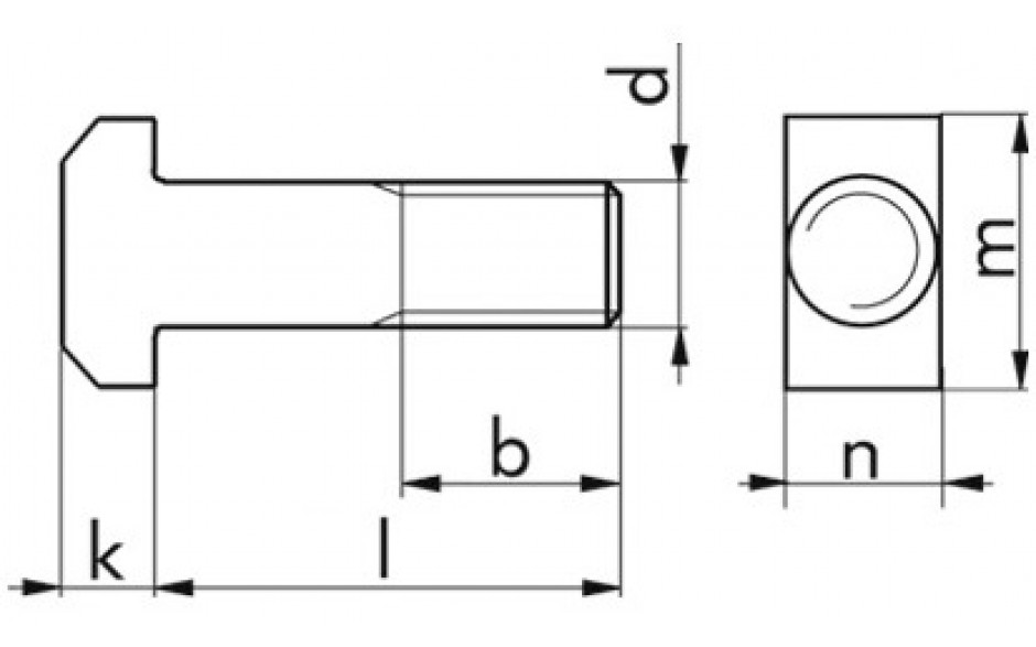 Hammerschraube DIN 186A - 4.6 - blank - M20 X 60