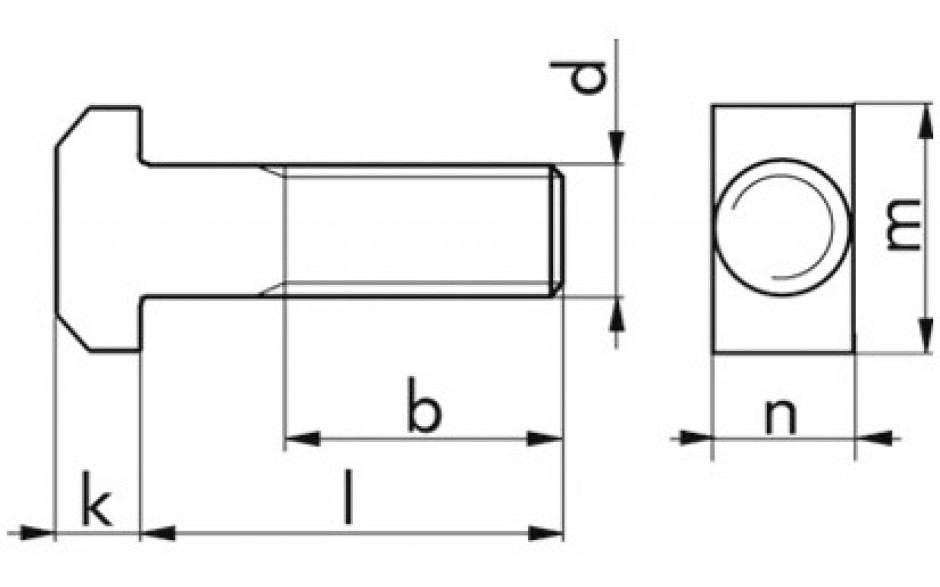 Hammerschraube DIN 186B - 8.8 - blank - M12 X 30