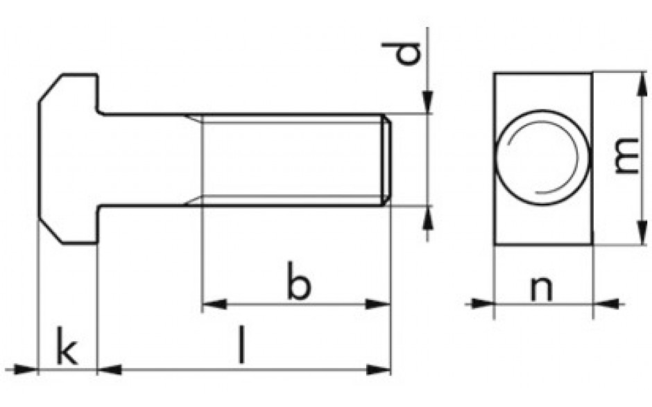 Hammerschraube DIN 188 - 4.6 - blank - M10 X 170