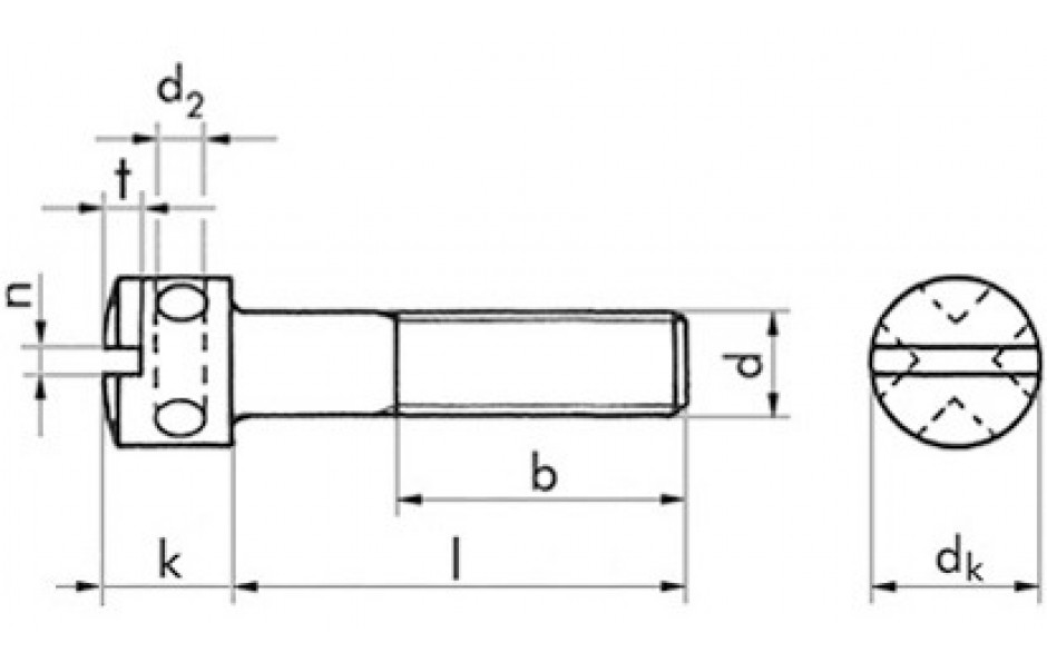 Kreuzlochschraube DIN 404 - A1 - M5 X 12