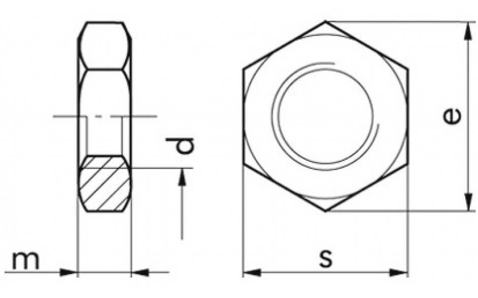 Niedrige Sechskantmutter DIN 439B - 04 - blank - M39 X 2