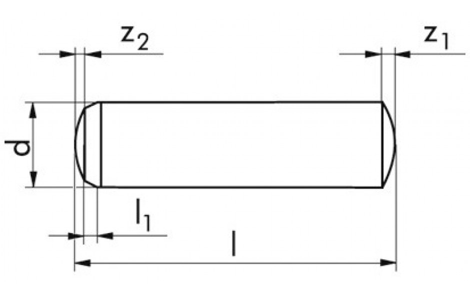 Zylinderstift DIN 6325 - Stahl - blank - 1m6 X 6