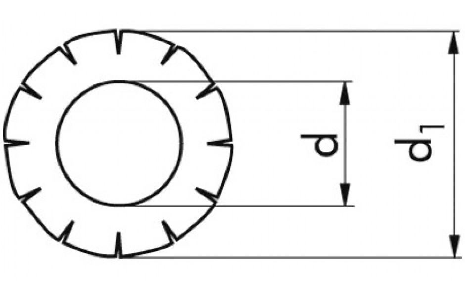 Fächerscheibe DIN 6798A - A4 - M10=10,5mm
