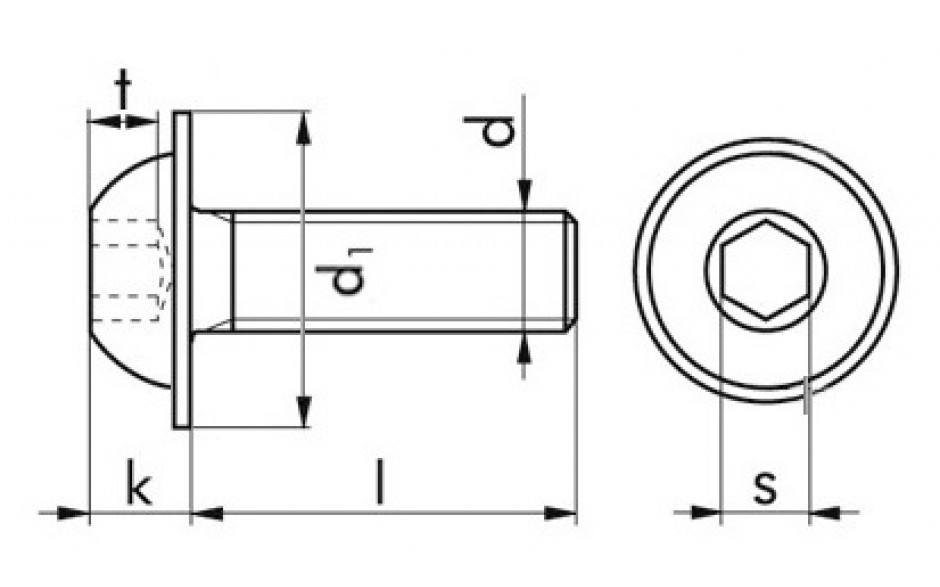 Halbrundkopfschraube ISO 7380-2 - 010.9 - blank - M3 X 8