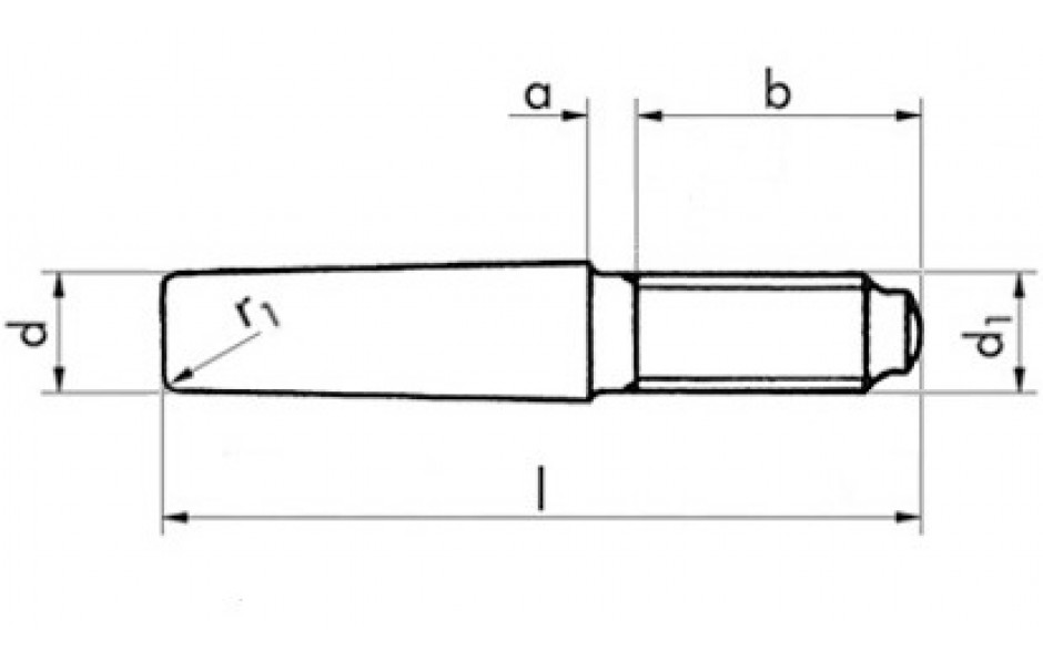 Kegelstift DIN 7977 - Stahl - blank - 6 X 85