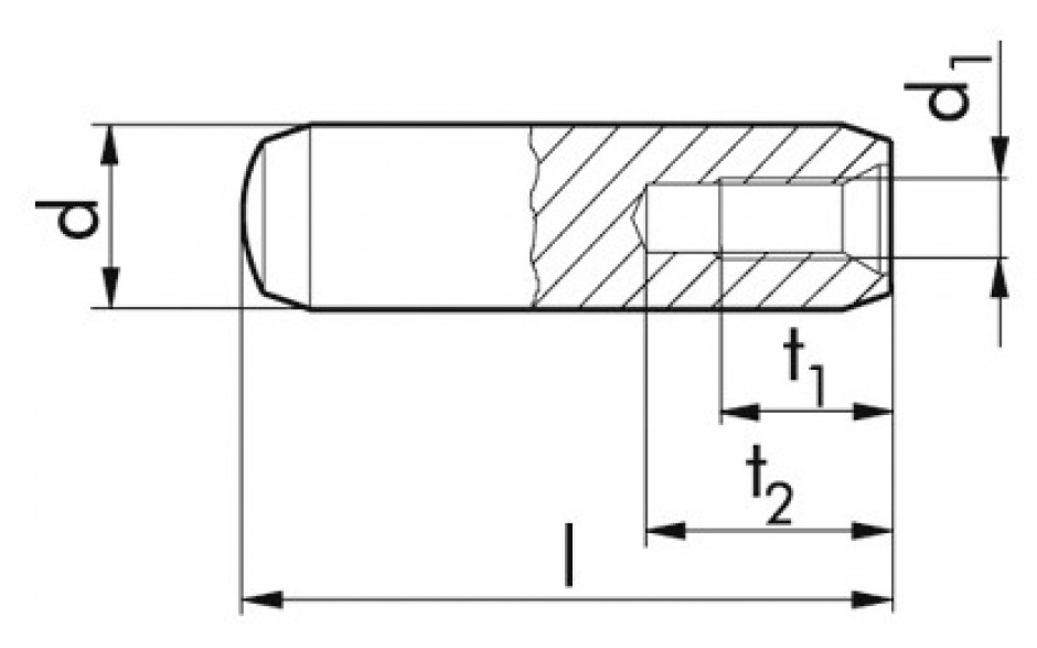 Zylinderstift DIN 7979D - Stahl - blank - 4m6 X 20