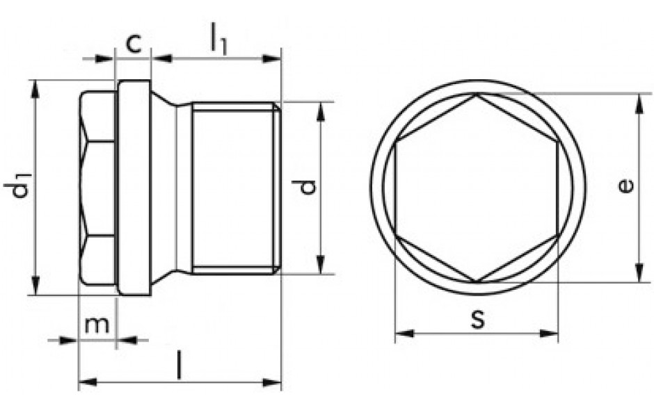 Verschlussschraube DIN 910 - Stahl - blank - M18 X 1,5