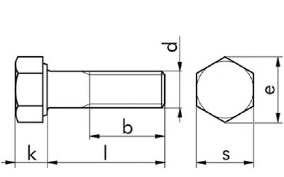 Sechskantschraube ISO 4014 - 12.9 - Zinklamelle silber - M20 X 90
