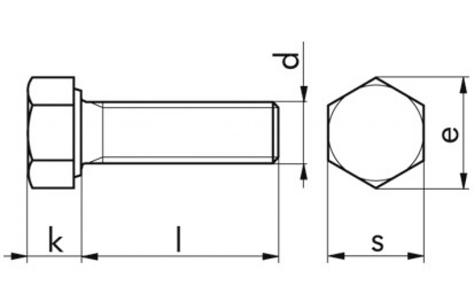 Sechskantschraube DIN 933 - 12.9 - blank - M12 X 60