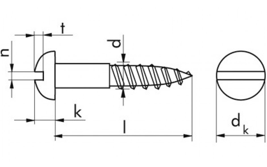 Halbrund-Holzschraube DIN 96 - Stahl - verzinkt blau - 3,5 X 16