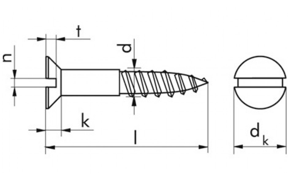 Senk-Holzschraube DIN 97 - A4 - 4 X 30