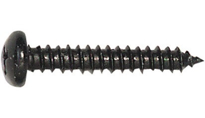 Linsen-Blechschraube DIN 7981F - Stahl - verzinkt schwarz - 4,8 X 13 - PH