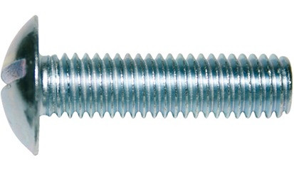 Becherschraube mit Schlitz - Stahl - verzinkt blau - M5 X 30