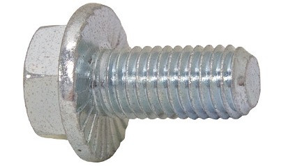 RECA Sechskant-LOCK-Schraube mit Flansch - 8.8 - verzinkt blau - M10 X 25