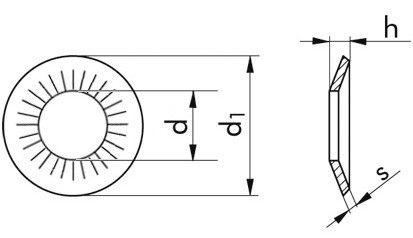 Kontaktscheibe NFE 25511 - Form S - A2 - M12=12,4mm