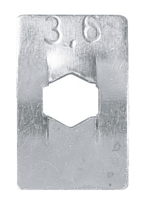 Federmutter 4,0mm - Federstahl - verzinkt blau - 14,2 X 9,5 X 0,35