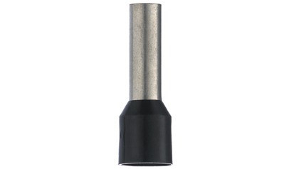 Aderendhülsen isoliert - schwarz - für Kabelquerschnitt 6 mm² - Länge 20 mm