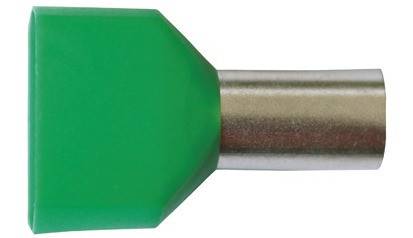 Twin-Aderendhülsen isoliert - grün - 2 X 16 mm² X 30/14