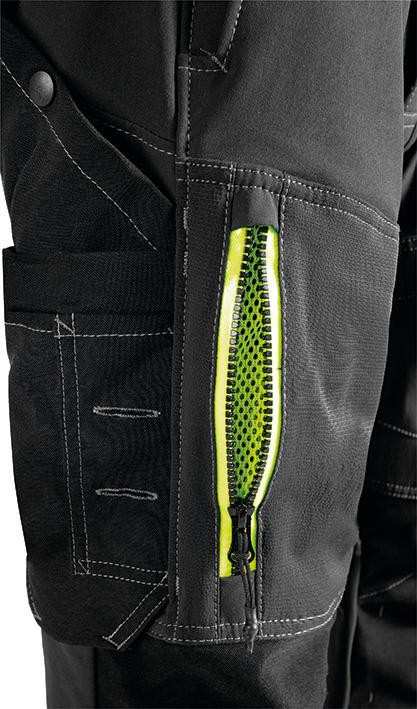 FRISTADS Bundhose 131785-940 schwarz/gelb Gr. 48