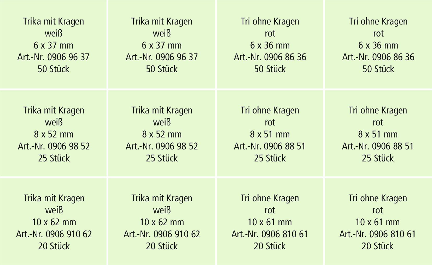 RECA Sortiment - Dübel Tri/Trika - 380-teilig