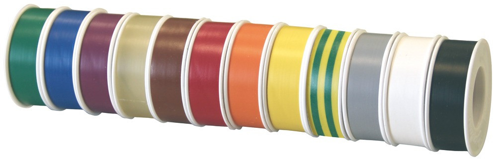 Isolierband, grün-gelb, Länge 10m, Breite 15 mm