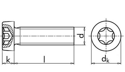 Zylinderschraube ISO 14580 - 08.8 - verzinkt blau - M5 X 12