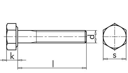 Sechskantschraube ISO 4014 - A4-70 - M16 X 100 - ADW7/2