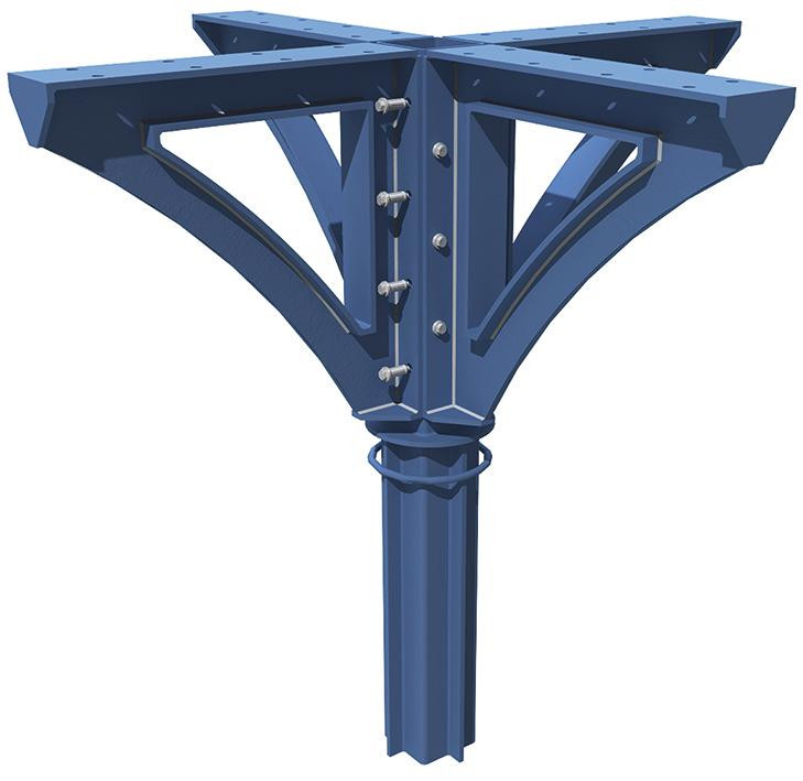 Lindapter® Hollo-Bolt mit Sechskantschraube Typ HB - Stahl - verzinkt blau - M8 X 90 - HB08-3