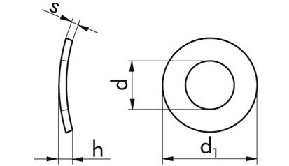 Scheibenfeder DIN 137A - 1.4310 - M8=8,4mm
