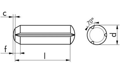 Zylinderkerbstift DIN 1473 - A1 - 3 X 30