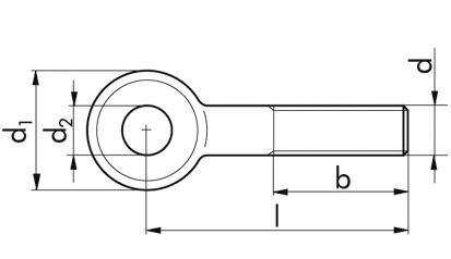 Augenschraube DIN 444A - 4.6 - blank - M12 X 150