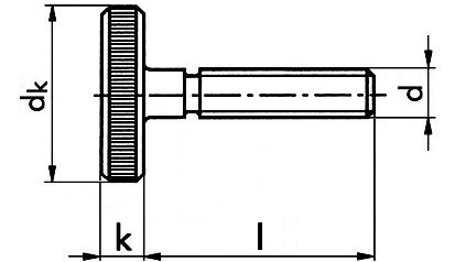 Rändelschraube DIN 653 - 5.8 - blank - M5 X 16