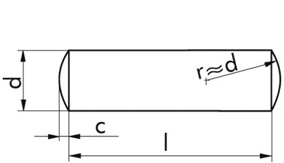 Zylinderstift DIN 7 - Stahl - blank - 12h8 X 120