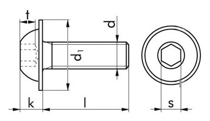 Halbrundkopfschraube ISO 7380-2 - 010.9 - blank - M8 X 12