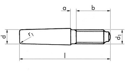 Kegelstift DIN 7977 - Stahl - blank - 16 X 140