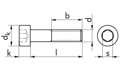 Zylinderschraube ASME-B18.3 - Stahl-ALLOY-ASTM-A574 - blank - 1/2 ZO - 13UNC X 5 1/2 ZO