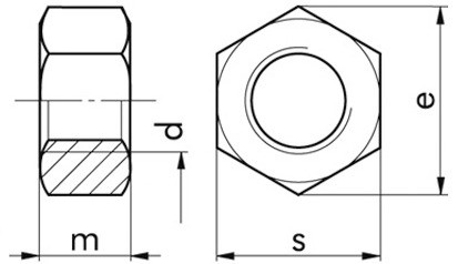 Sechskantmutter ISO 4032 - 8 - Zinklamelle silber+Topcoat - M16
