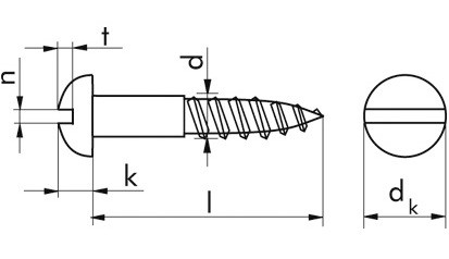 Halbrund-Holzschraube DIN 96 - Stahl - verzinkt blau - 3,5 X 20